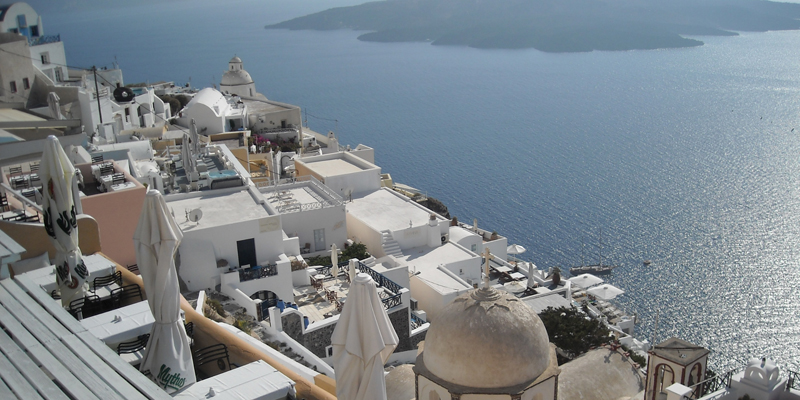 Santorini vista caldera