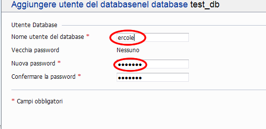 Database creato